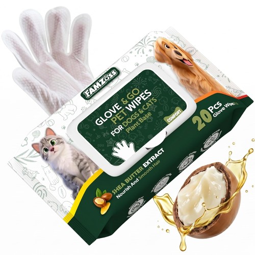 Pet glove wipes for dogs - glove, &