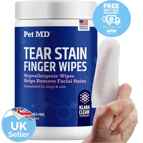 Pet tear stain finger wipes - pet,